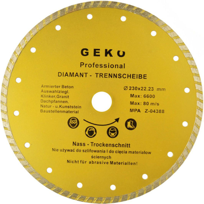 Дијамантски сечачки диск GEKO TURBO, 230mm, дупка 22mm