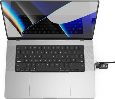 Përshtatës sigurie Compulocks Ledge Lock, për MacBook Pro 16" M1 M2 M3, argjendtë