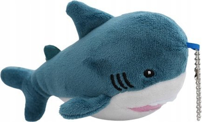 Varëse çelësash pelushi LeanToys Shark, maskot peshkaqen, 12cm, blu