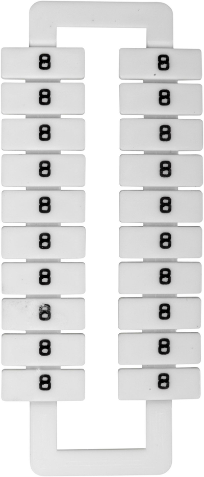 Shënues për blloqe të terminaleve EM GROUP, i bardhë