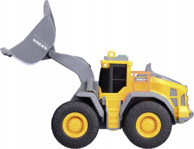 Lodër ekskavator Dickie Toys Volvo Wheel Loader, 23cm, dritë dhe zë, shumëngjyrëshe