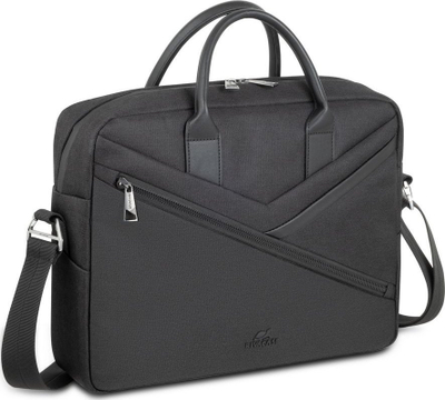 Çantë laptopi Rivacase ECO Case 8124, 15", poliestër RPET, e zezë