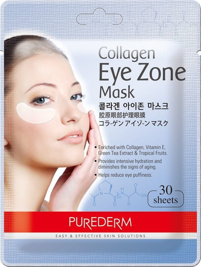 Patch për nën sy Purederm, me kolagjen, 30 copë, transparent