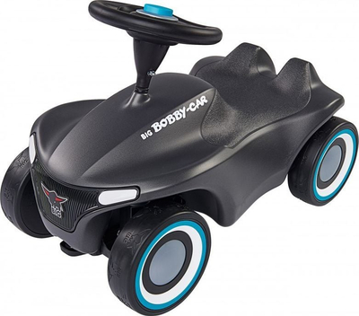 Makina lodër ride on BIG Bobby Car Neo, me timon e bori, me rrota të qeta, e zezë
