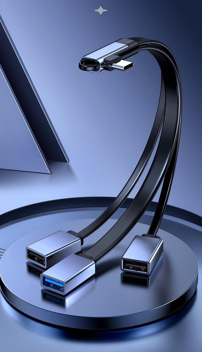 Kabllo ndarëse USB C MicroConnect, 2x USB 2.0, 1x USB 3.0, e zezë