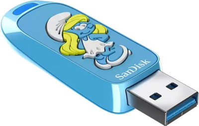 USB SanDisk Smurfs SDCZIS, 256GB, USB 3.2, сина