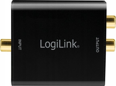 Konvertues audio LogiLink CA0101, Coaxial Toslink në analog L R, i zi