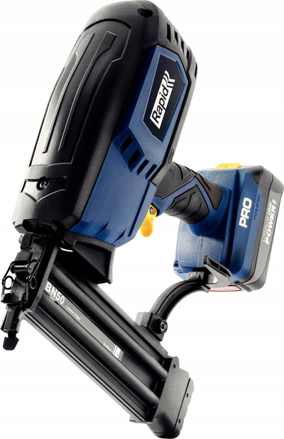 Pistoletë gozhdimi Rapid PRO BN50, me bateri 18V Li Ion, 25–55 mm, blu me të zezë