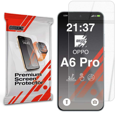 Mbrojtëse ekrani GrizzGlass HybridGlass për Oppo A6 Pro 5G, xham hibrid, transparente