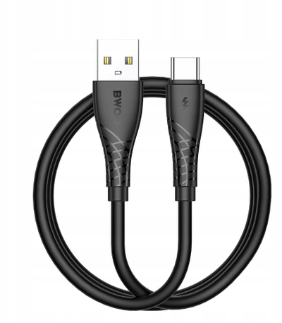 Kabllo USB në USB-C Bwoo BO-X318C, 1m, 27W 3A, e zezë