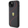 Mbrojtëse telefoni Ferrari Twist Metal Logo për iPhone 15 Plus 6.7", lëkurë ekologjike, e zezë