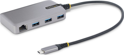 HUB USB StarTech.com me 3 porta, USB 3.0 5Gbps, Gigabit Ethernet, gri