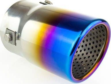 Накит за ауспух AMIO MT 017BLC, нерѓосувачки челик, дијаметар 43–62mm, син ефект на пламен