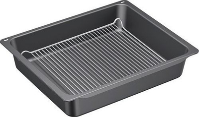 Tepsi furre Bosch HEZ633070, me grilë, me emajl të fortë, gri