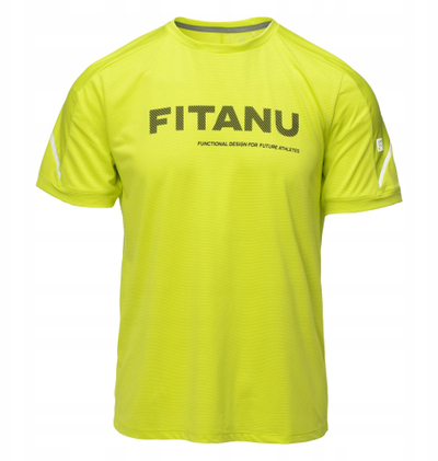 Bluzë sportive për meshkuj FITANU FLAN M000280418, mëngë të shkurtra, material i ajrosshëm, ngjyrë neon