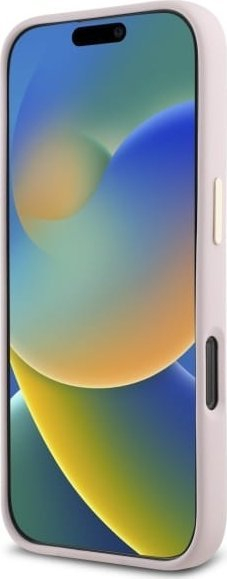 Kuti telefoni Guess GUHCP16LM4DGPP për iPhone 16 Pro 6.3", silikon i fortë, rozë e çelët