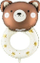 Balon 3D folje teddy bear rrotull, 45x67cm, për helium
