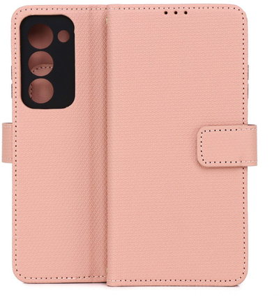 Këllëf portofol OEM Smart Triangle për Oppo A5 5G Reno 5Z 5G, me mbajtëse kartash, rozë