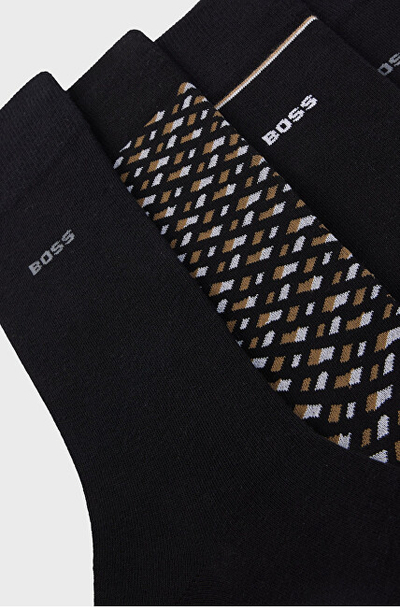 Set çorapesh për meshkuj Hugo Boss, 4 palë, të zeza