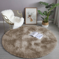 Tapet rrethor Strado Ombre, 200x200 cm, shaggy, beix OmbreCamel