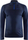 Bluzë sportive për burra Craft Core Gain Midlayer, me mëngë të gjata, gjysmë zinxhir, blu e errët