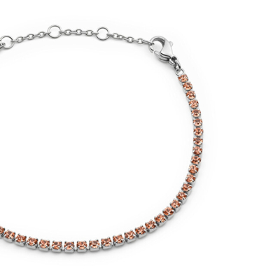 Byzylyk për femra Daniel Wellington Classic Tennis DW00401111, i argjendtë/rozë