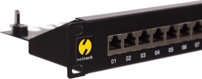 Patch panel NetRack 19", 24 porta, Cat 6A FTP, gri