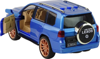 Makine lodër SUV Lexos Land Cruiser, shkalla 1:14, me drita e tinguj, blu