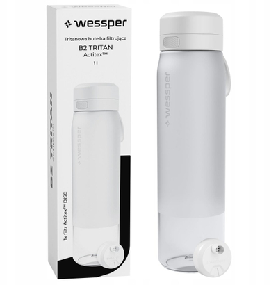 Shishe filtruese Wessper B2 TRITAN Actitex, 1000ml, e bardhë