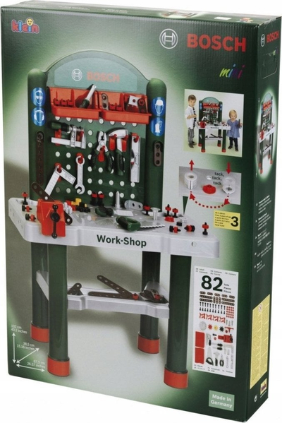 Играчка работна маса Тео Клајн Бош Workbench, со многу алати, за деца 3+