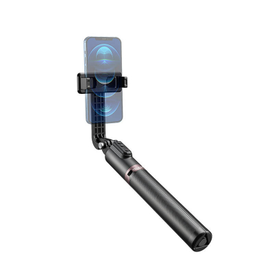 Shkop selfie trefkëmbësh TELESIN 1.3m, telekomandë Bluetooth, për kamera aksion dhe smartphone, i zi