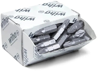 Set bitash Wiha 08057 Pozidriv PZ2, C 6.3, 50 copë