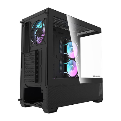 Kuti kompjuteri DarkFlash, PSU 700W, 6 ventilatorë RGB, e zezë