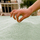 Tapet rrumbullak Strado Round Shaggy, 160x160 cm, push i trashë, e bardhë lime