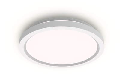Plafonierë tavani Philips LED Aio RD, 30 cm, set 2 copë, me telekomandë, e bardhë