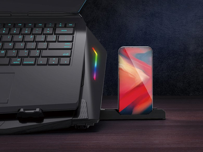 Stand ftohës për laptop Conceptronic THYIA ERGO, 2 fena, RGB, i zi
