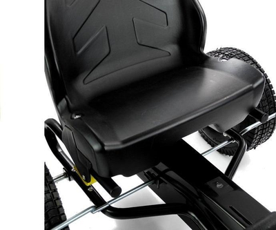 Gokart për fëmijë Black Monster, me pedale, rrota të fryra, i zi