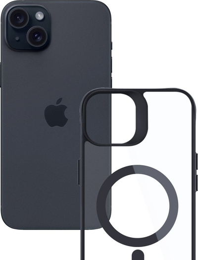 Kllëf telefoni 3mk Satin Armor MagCase për iPhone 15, MagSafe, transparent