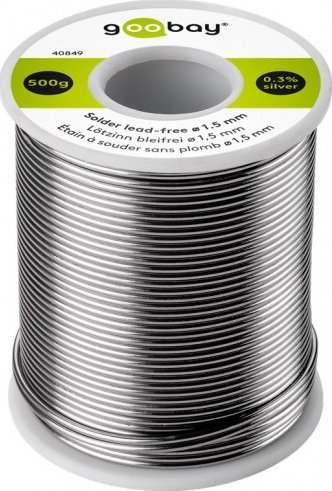 Tel saldimi Goobay Sn99.3Cu0.7, pa plumb, 1.5mm, 500g