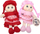 Kukull pelushi Deef Soft Doll, fund me vija, 25 cm, rozë