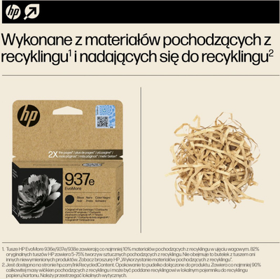Ngjyrë për printer HP 937e EvoMore, 37ml, e zezë