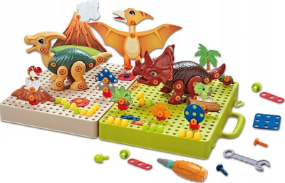 Set lodrash interaktive dinozaur, DIY, 32x25x8cm, për fëmijë 3+