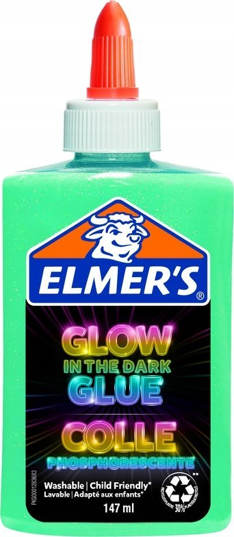 Ngjitës zanati Elmer's Glow in the Dark, 147 ml, blu