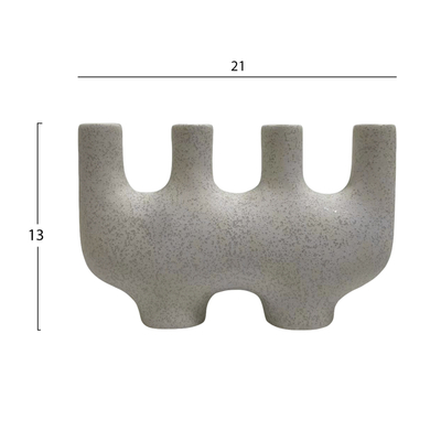 Dekor tavoline qeramike Mani 21x6x13Hcm (HM4641.01), bardhë