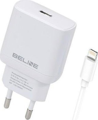 Karikues muri Beline 30W GaN, USB‑C PD 3.0, me kabllo Lightning, i bardhë