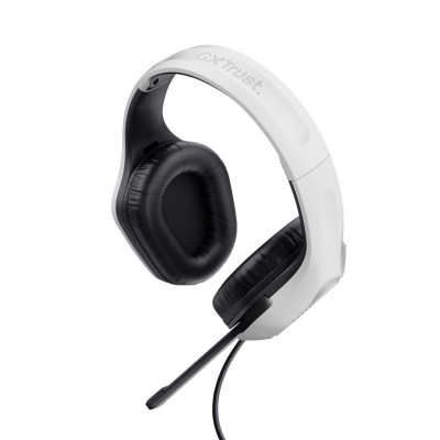 Kufje gaming Trust GXT415P Zirox, me kabllo, lidhje 3.5 mm, të bardha