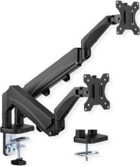Krah monitori Value 17991183, 2 monitorë 17"-32", i zi