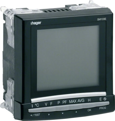 Analizues parametrash rrjeti Hager agardio.measure SM103E, TrueRMS, MODBUS