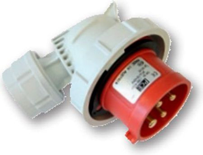 Prizë portative këndore PCE 16A 5P, 400V, IP67, e kuqe