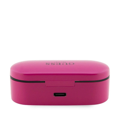 Kufje pa tela Guess GUTWST31EM, Bluetooth 5.0, TWS me kuti karikimi, magenta